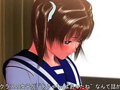 Shy anime schoolgirl dreams of fucking her hot coed
