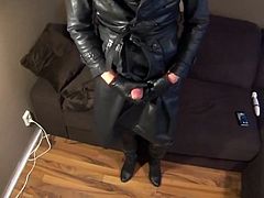 horny in leather