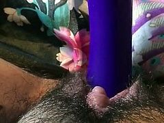 POV big purple dildo