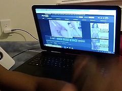 watchin porn while jerking off