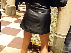 Candid leather skirt and coat