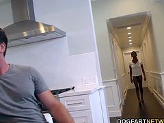 White Dudes Pound Nia Nacci's Ebony Pussy