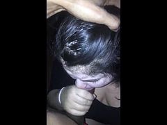 Beautiful Brunette Giving A Nasty Blowjob