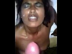 Indian bhabhi Face covered with cum