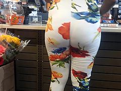 Phat booty in a onesie at mapco!
