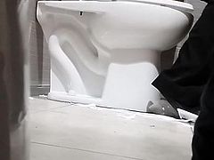 Girl on toilet