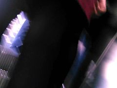 Upskirt on escalator 63