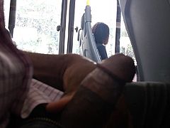 Flashing dick in bus 12