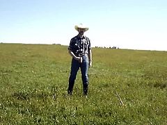 Cowboy in the wide open spaces