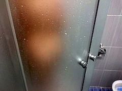 piss on girl in bathroom