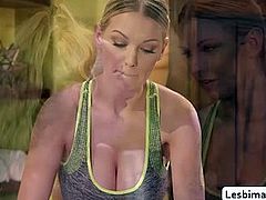 Kenzie Taylor spreads Brett Rossis pussy and makes it orgasm