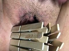 Counting to 20. Pussy lip torture.