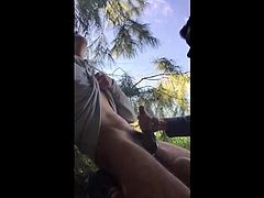 Handjob in the park with twinks