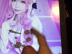 Cum Tribute on a cute Asian cosplay girl