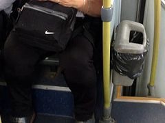 MILF tits bouncing on the bus