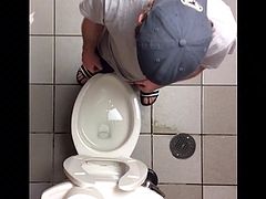 male public toilet peeing