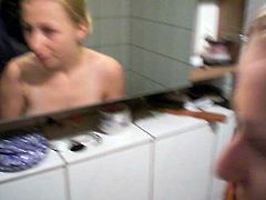 German teen filmed in bathroom