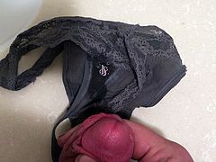 Cumming on wifes panties