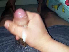 24 years old boy jacking off with a huge load .