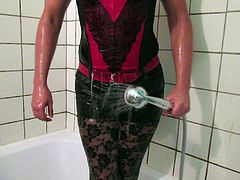 Slutty gay in showers