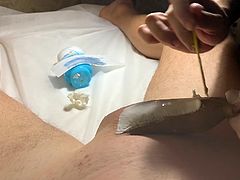 Brazilian Wax for a Big Floppy Dick     Part 3 Cock and Ball
