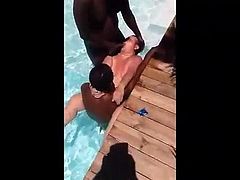 Wife used  by BBC in pool during holiday