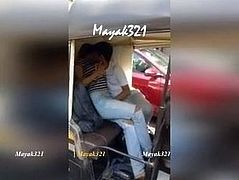 INDIAN GF AND BF FONDLING EACH OTHER IN AUTO