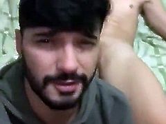 handsome guy with a big dick sucked by a bearded hunk