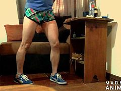Legs and calves teaseng in gym shorts part 2