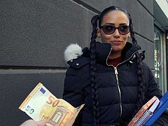 When I noticed her on the street, I decided to go up to her and try to get acquainted. At first Andreina behaved very coldly and tried to leave, but as soon as I got the money, she became more accommodating... Would you be surprised if I tell you that she agreed to suck my cock for only 50 euros? Join!