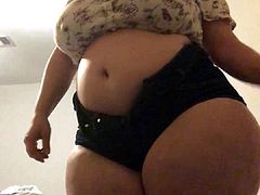 MM - Fat ass MILF's growing belly