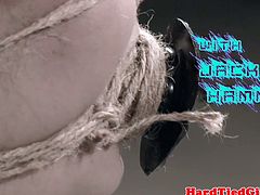 Hogtied bigtits whore gets punished by her masters whip