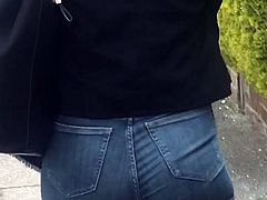 Thick Polska booty eatin up jeans