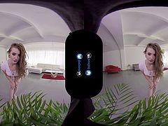 Your new house sitter, brunette teen slut with natural tits, Brooke Logan has found your spy cam and now she wants to make you crazy as you watch her in naughty masturbation VR action with a dildo, vibrator and Tommy Torso.