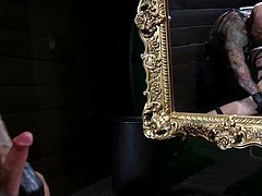 I promise you will not regret if you watch this video. There is a lot of room for your imagination. I will tell you just a few theses: dark dungeon, golden frame mirror, black leather mask and tight rope bondage... Join for more!