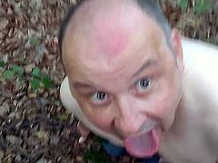 DAD SWALLOWS NOT SON OUTDOOR MATURE TWINK