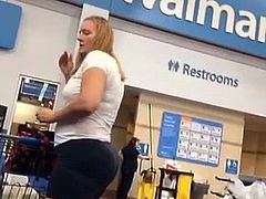 Big Butt White Lady with VPL