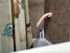 dildo in the shower