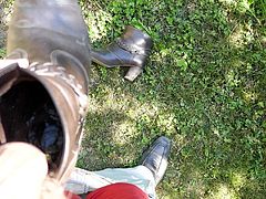 Piss in wifes brown ankle boot