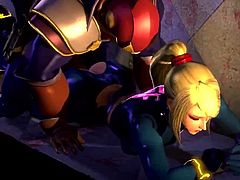 Samus show Captain Falcon her moves