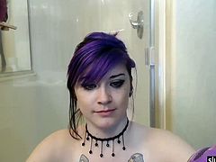 Aymee havin gfun in the shower Sexy Babe Home Alone Toying With Her Sexy Body On Cam For You