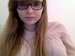 teen blonde Catalina gets nude on webcam-Watch Part 2 at RockSolidSex.com