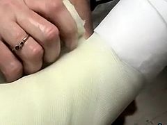 Evan Heinze and Ian Madrox are having fun playing doctor with each other. Their foot fetish lets them have a lot of fun!