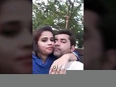 Desi collage lover outdoor kissing