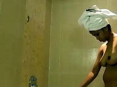 Sri Lankan cute nude girl bathing