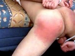 SpankeeB gets his butt flogged in preparation for a hard spanking.Watch this smoking hot and horny twink getting punished by his master.