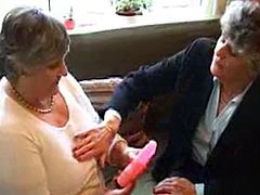 Steph calls to Libby's house to show her some sex toys she has for sale.
This turns into a great granny lesbian session
