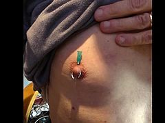 needle in tit auto piercing nipple