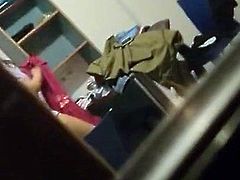 Chubby Girl Spied in Bedroom- Spy Cam Clip