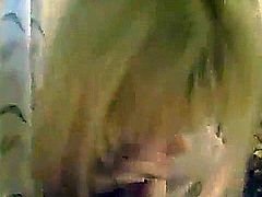 Horny blonde amateur strips and dance for the camera before she gets fucked hard